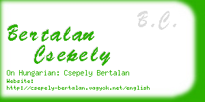 bertalan csepely business card